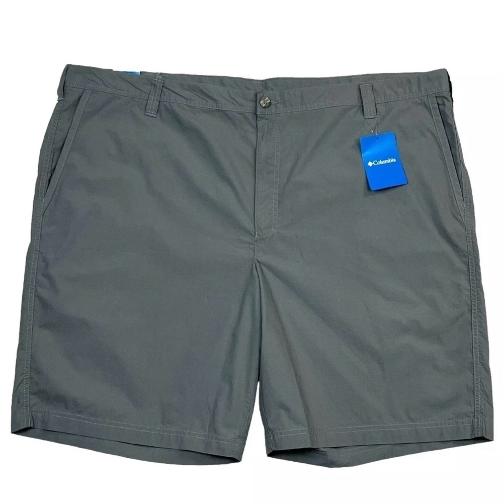 Columbia Washed Out Mens Cotton Shorts Size 48x10 Gray Flat Front Casual